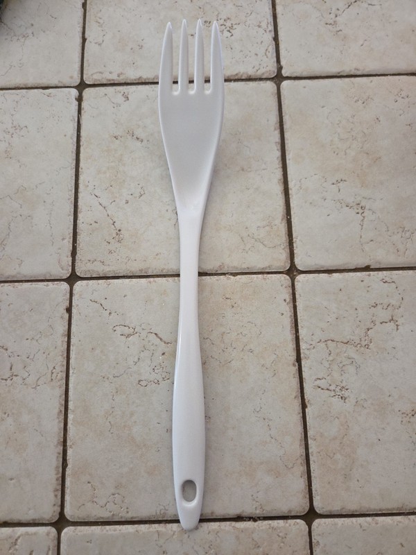 EKCO WHITE KITCHEN FORK UTENSIL