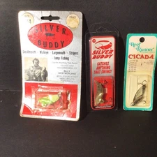 Lot/3 New Old Stock Silver Buddy & Reef Runner Blade Baits