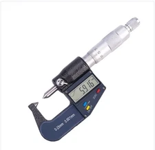 Wall Thickness Double-Pointed Round-Tip Blade Small-End Probe Digital Micrometer