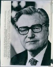 1975 Washington Dc Vice President Nelson Rockefeller Glasses 7X9 Vintage Photo