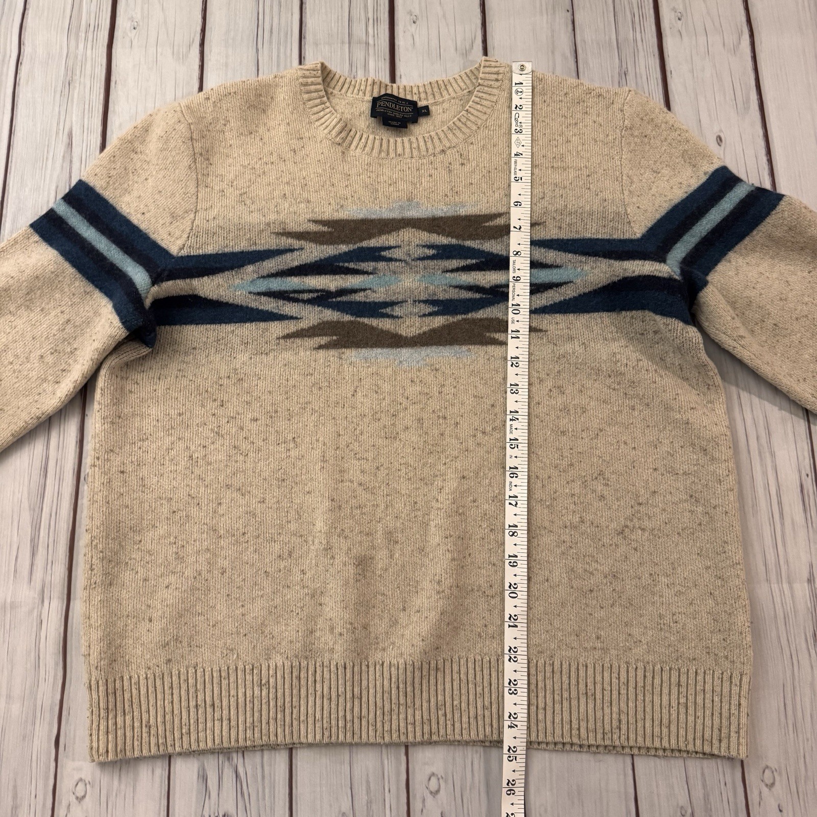 Pendleton Sweater XL Wool Blend Southwestern Azte… - image 7