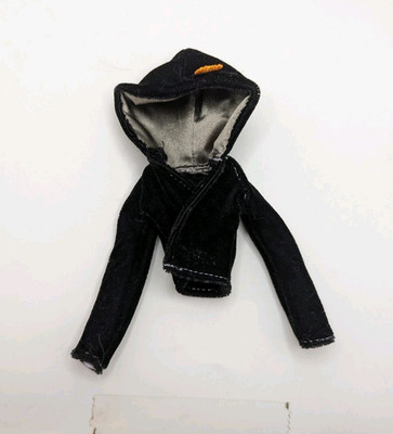 Mattel My Scene Barbie Doll Black Velvety Hoodie Jacket