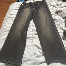 Vintage Southpole BLACK Jeans Mens 34x32 Wide Leg Baggy Y2K Hip Hop