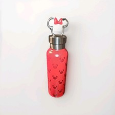 Disney Parks Minnie Mouse Stainless Steel Water Bottle with Clip NEW