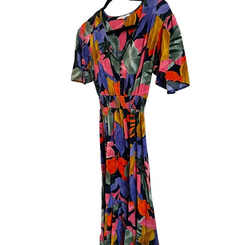 Abel The Label ATL Anthropologie Leonard Floral Tropical High Low Midi Dress S - Picture 4 of 6
