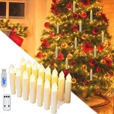 20-30xLED Weihnachtskerzen mit Fernbedienung Batterie Christbaumkerzen USB Cable