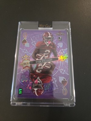 Ryan Williams 1/1 2024 Wild Card Stacked Deck Mirror Parallel Alabama WR Purple