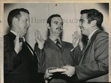 1969 Press Photo Olson Hunter, William McCarthy & Arnold Proskin in New York
