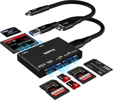 "SD Card Reader 7 in 1, USB 3.0 Memory Card Reader/Writer 5Gbps, for SD/Micro ..