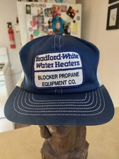 Vintage Swingster USA MADE Blocker Propane Gas Oil Patch Trucker Hat Snapback