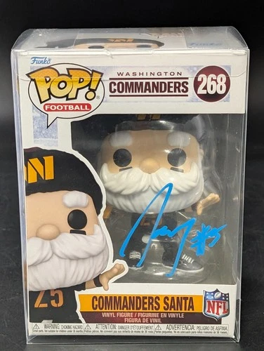 Jayden Daniels Signed Washington Commanders NFL OROY Santa Funko AUTO JSA COA