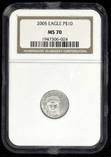 2005 $10 Platinum American Eagle NGC MS70 PERFECT GRADE 1/10oz 3185.70 per troy oz
