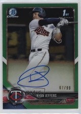 2018 Bowman Draft Chrome Pick Green Refractor 67/99 Ryan Jeffers Auto 0rx7