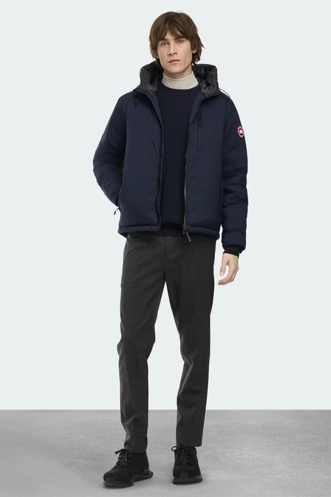 Canada Goose Lodge Packable 750 Fill Power Down Hooded Jacket Navy Men’s Large
