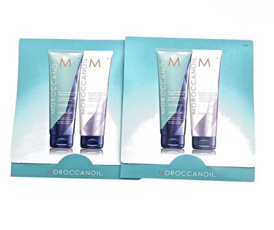 2x Moroccanoil Blonde Perfecting Purple Shampoo & Conditioner Sample .35 oz Card