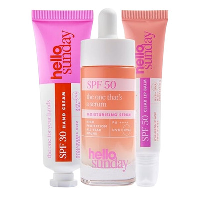 Hello Sunday Everyday Essentials Set Lippenbalsam 15ml Handcreme 30ml Serum 30ml