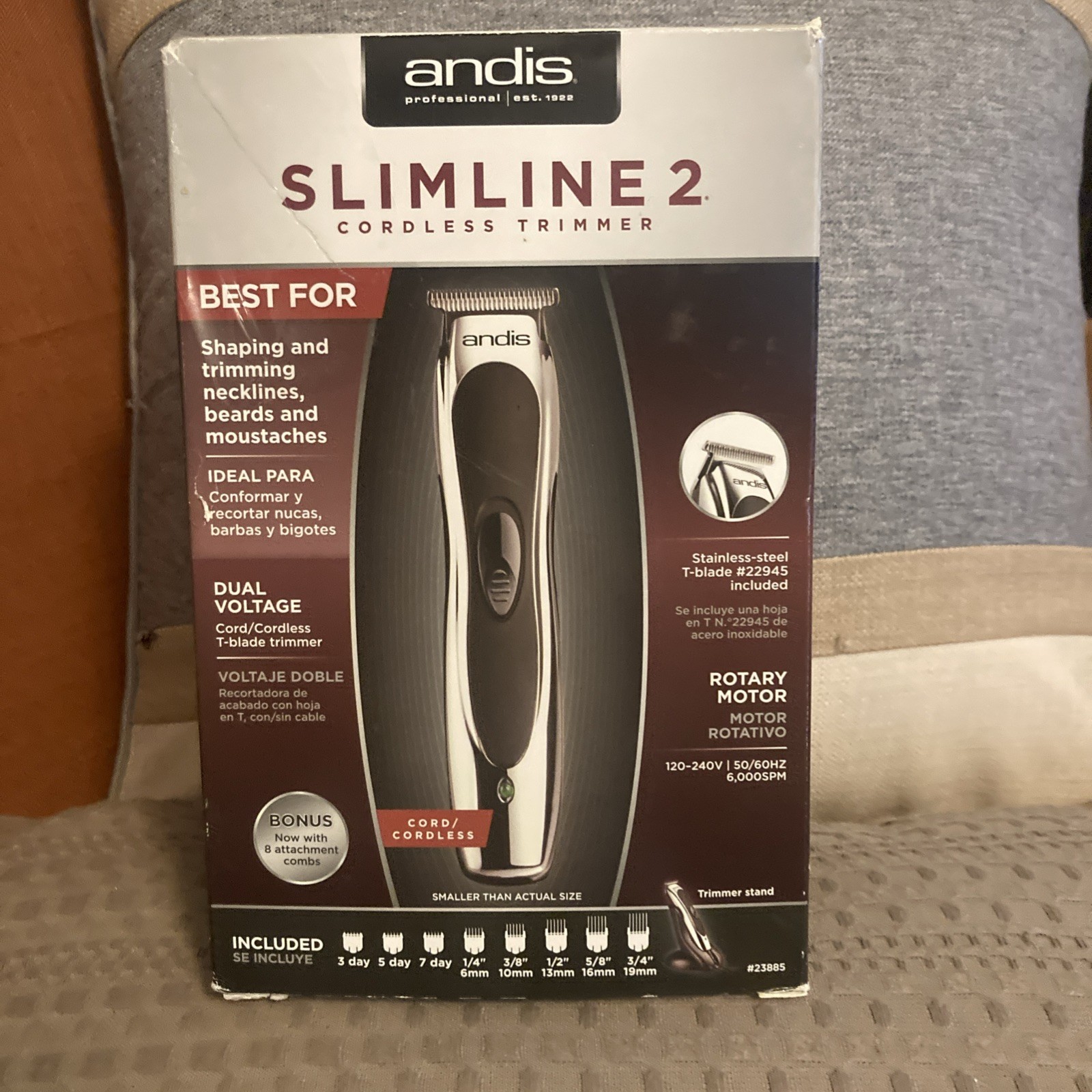 Andis SLIMLINE 2 Professional Lightweight Trimmer #23885 Ope