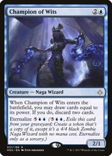 Champion of Wits Hour of Devastation HEAVILY PLD Blue Rare MAGIC CARD ABUGames