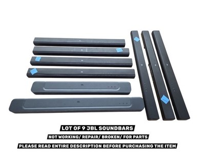 Lot of 9 Jbl Soundbars , Bar500 , Bar300 , SB550 , SB580 ( FOR PARTS / BROKEN)