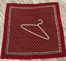 MARK ALEXANDER Burgundy Framed  Lightweight 100% Wool Fringed Squared Scarf 30”