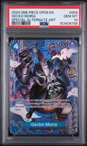 One Piece Card Game TCG OP08 Gecko Moria ST03-004 SP PSA 10