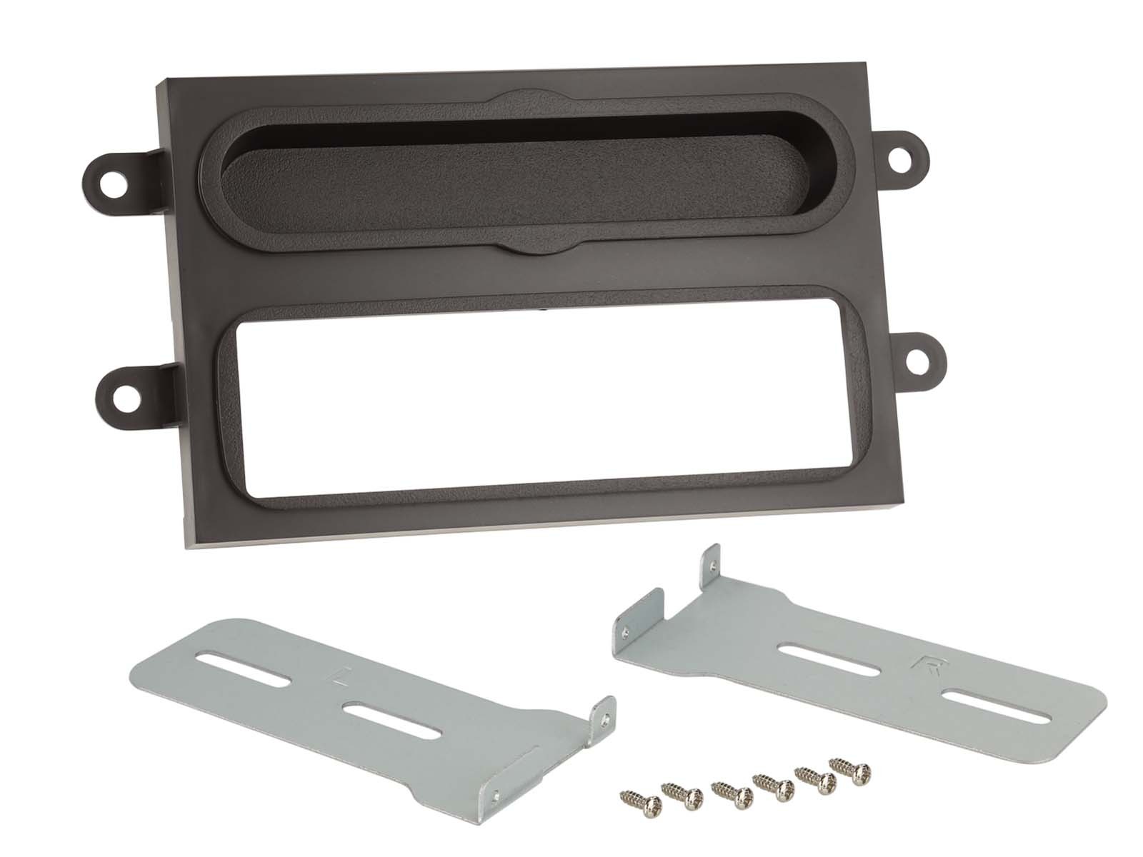 Plaque de façade 1-DIN Renault Twingo 2014+ habillage haut de gamme finition noire mate