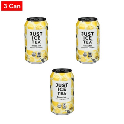 Just Ice Tea Organic Lemon Ice Tea 12 fl oz  - 3 Cans