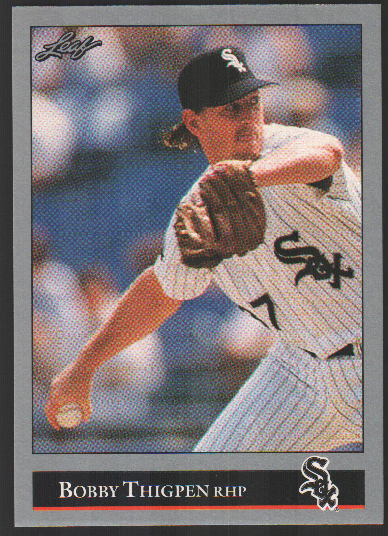 1992 Leaf Baseball #210b - Bobby Thigpen VAR - Chicago White Sox  92-1501