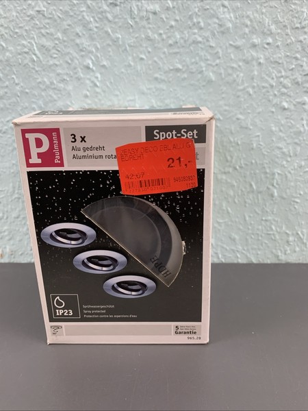 3Er Set Paulmann 2Easy Premium Einbauleuchten Alu Schwenkbar 51Mm Alu Gedeht-image