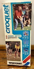 New Vintage Sportcraft Croquet Set w Carrying Bag Classic Series 6 Player SEALED