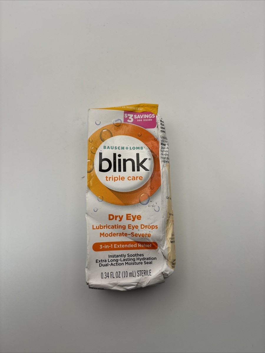 Blink Eye Drops for Dry Eyes Triple Care Lubricant Eye Drops Soothes  Exp.04/26 | eBay