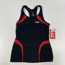 TYR Womens Carbon Tri Tank Top Black Red Size XL MSRP 110