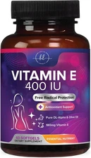 E Vitamin for Women and Men - 180 mg (400 IU) dl-Alpha Powerful Antioxidant