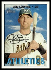 Jed Lowrie 2016 Topps Heritage #527 Oakland Athletics 25462 Baseball Card