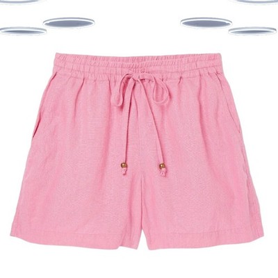 Ex Fat Face Damen Shorts rosa flippig Leinen Sommer bequem leicht