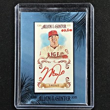 2015 Allen And Ginter Mike Trout Mini Auto Red 7/10