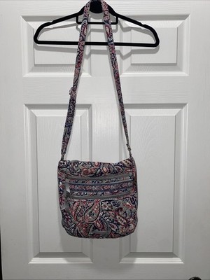 Nice Vera Bradley Triple Zip Hipster Paisley Gramercy Purse Tote Bag