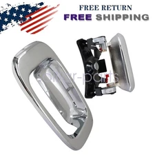 CHROME Tailgate Handle + Bezel Lock Set Fit Chevy Silverado GMC Sierra 99-07 US
