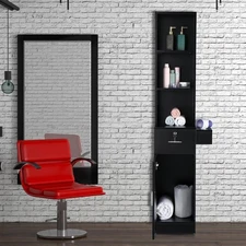 Lockable Wall Mount Barber Station Cabinet Dressing Table Beauty Spa Salon