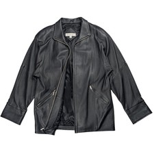 VTG Valerie Stevens New Zealand Lambskin Leather Jacket Women Medium Full Zip