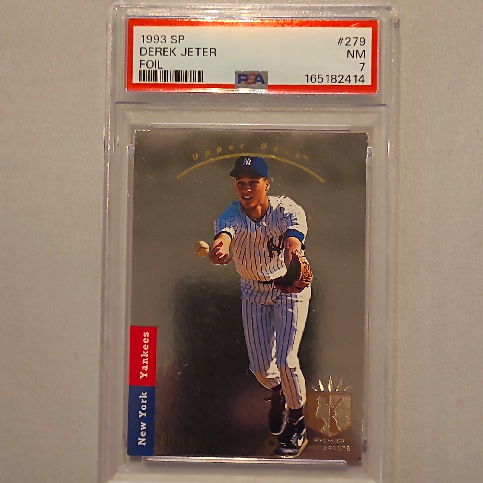 1993 Upper Deck SP Derek Jeter #279 Rookie Premier Prospects Yankees PSA 7