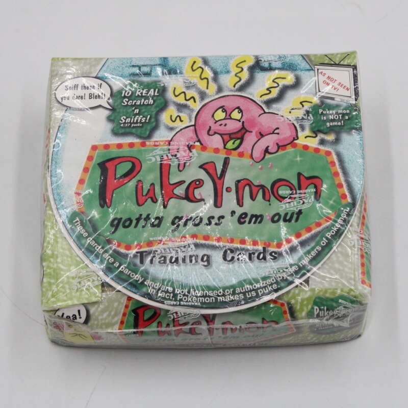 2000 Pacific Pukey-Mon Trading Cards  Sealed Box 36 Packs Pokemon Parody ZD073