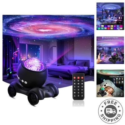 Timable Galaxy Projector - Relaxing Night Light with Bluetooth & Soothing Sounds