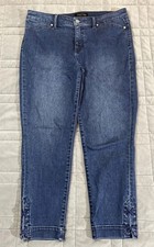 Talbots Women  s Flawless 5 Pocket Mid Rise Skinny Crop Jeans Sz 10 Stretch