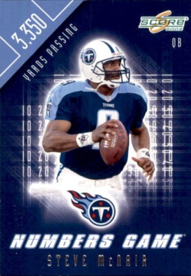 2002 Score Steve McNair 1341/3350 Numbers Game Football #6 | eBay