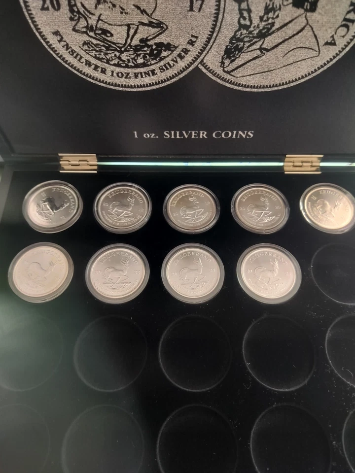 EMIBOR - KRUGERRAND (2017-2025). SERIE COMPLETA. 9 monedas de plata. S/C - Imagen 2 de 4