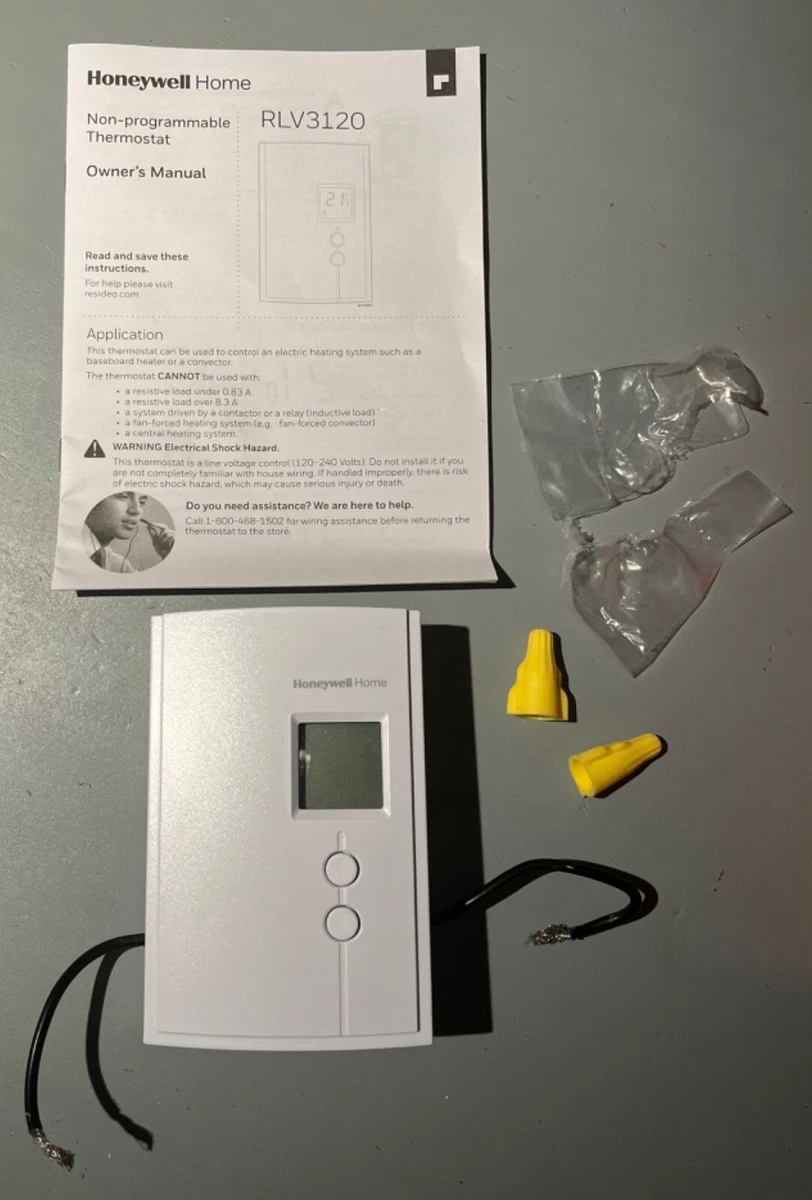 Honeywell RLV3120A For Electric Baseboard Heating Non-Programmable  Thermostate 85267614658 | eBay
