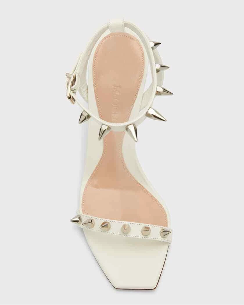 Sandali Alexander McQueen Spike in pelle osso misura 36 5