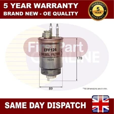 Fits Fiat Doblo 2001- 1.9 D JTD + Other Models Firstpart Fuel Filter