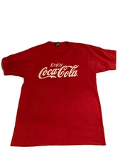 VTG 80’s 90's Screen Stars Coca Cola T-Shirt Made in USA Size L Single Stitch